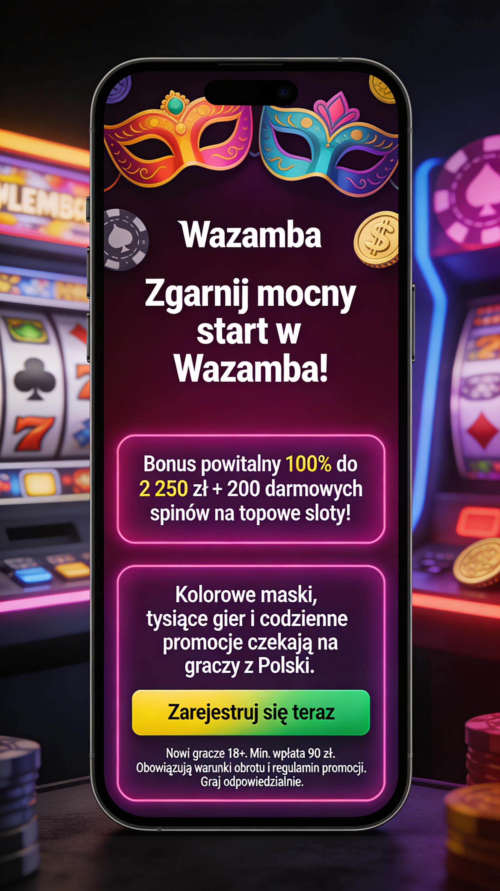 Aplikacja mobilna Wazamba Kasyno
